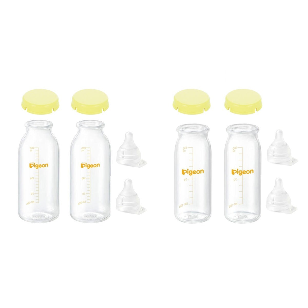 ピジョン 母乳実感 直付け 哺乳瓶 100ml+200ml 各2本セット 病産院用