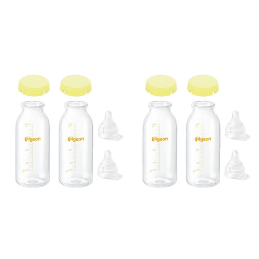 ピジョン 母乳実感 直付け 哺乳瓶 200ml 4本セット 病産院用 KR-200 乳首(流量大)付き